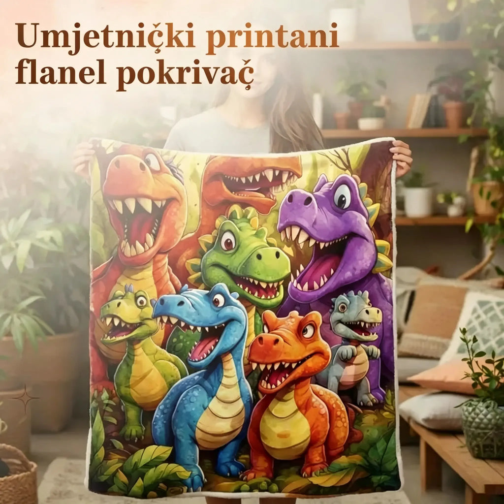 🔥Karirani flanel s umjetničkim printom (Dostupan u raznim veličinama)