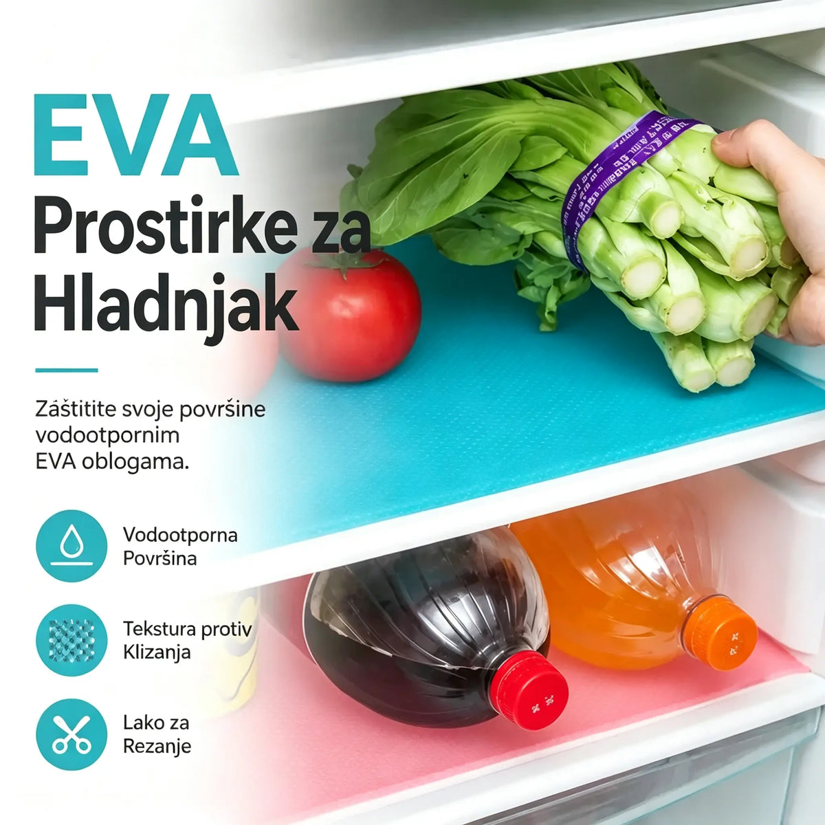 8 komada za 26 eura - 🧊🛡️ Vodootporne zaštite za police hladnjaka — Neklizajuće, lako se čiste i sigurne za hranu — Održavaju police urednima i svježima ✨