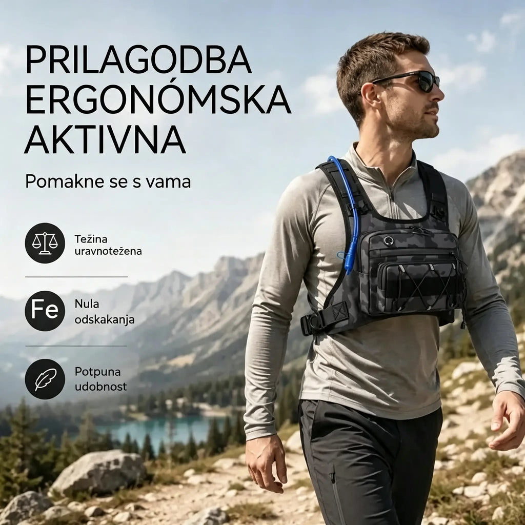 🥳🚴💨 50% POPUSTA! Biciklistički prsluk s integriranim sustavom za hidrataciju: izdržljiv, vodootporan, s više džepova i taktičkim remenima. Nosite vodu i osnovne potrepštine bez upotrebe ruku - savršen za duge vožnje! 🎒✨