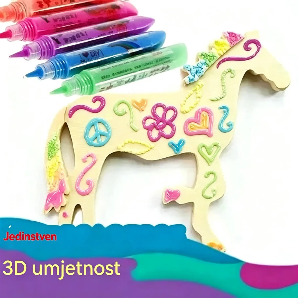 🎁【Kupite 1, dobijte 1 gratis】3D olovka za ispis za djecu: Crtanje mjehurića u stilu kokica (uradi sam)