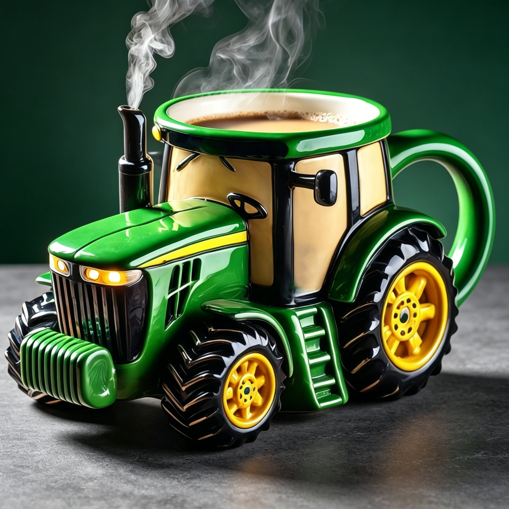 【2026 Új Érkezés - 🔥Korlátozott Ideig Féláron】☕Retro Kreatív Kávésbögre - Zöld Traktor Bögre
