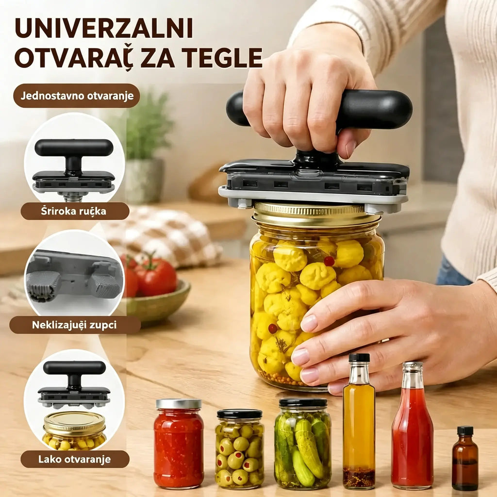 🎁🔥 Dva za samo 25 €! Kupite jedan, drugi dobijete gratis! Jednostavan otvarač za boce – recite zbogom čvrsto zatvorenim staklenkama 💪