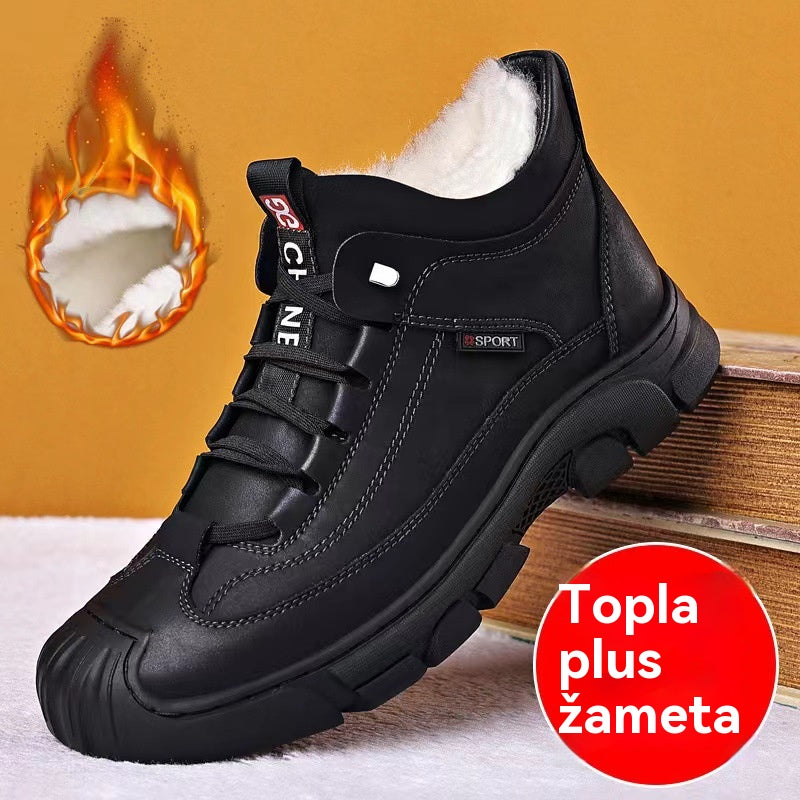 💥【39-44】[Zimsko darilo] Moški usnjeni superge z volno