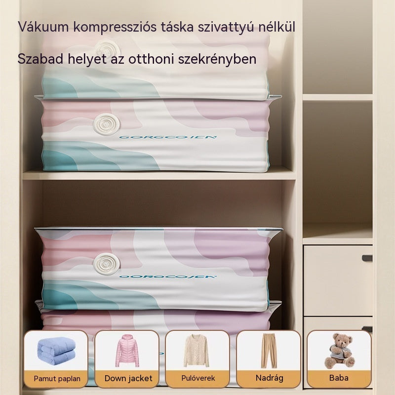 🔥【Korlátozott ideig 50% kedvezmény】Nagy, összenyomható vákuumos tárolózsák: Nincs szükség légpumpára, szivárgásmentes, ideális helytakarékosságra a bőröndben és otthon