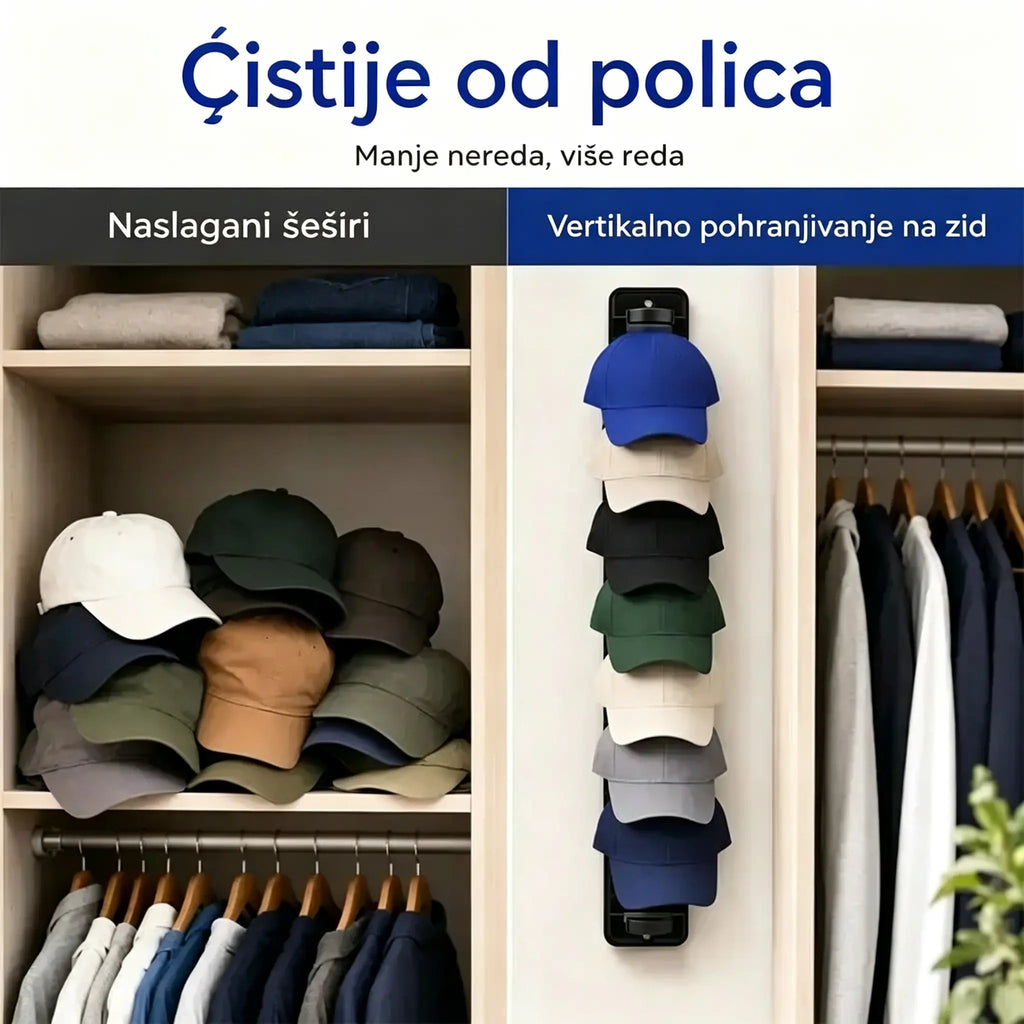 【2 komada】Organizator za šešire koji štedi prostor