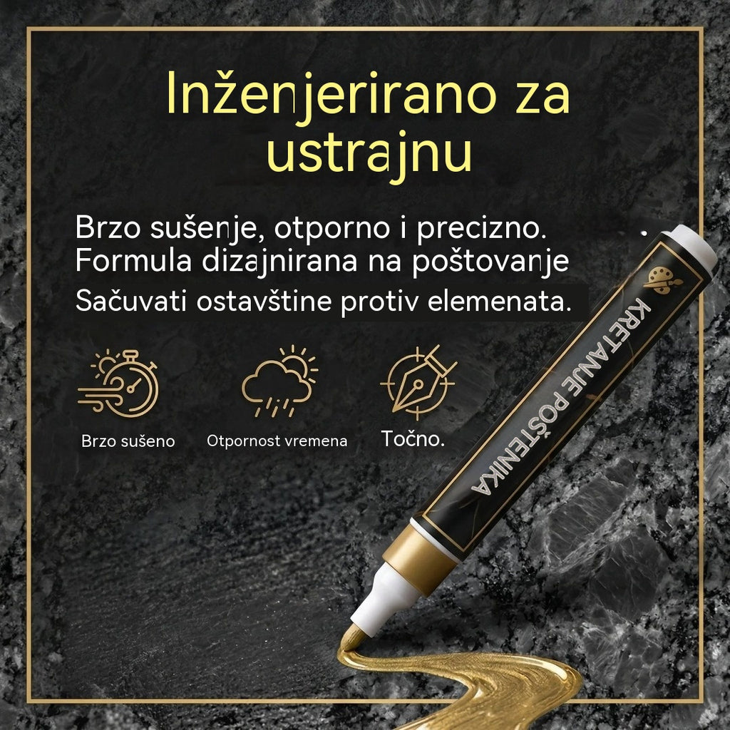 【Kupi jedan, dobi jedan gratis】🖍️Vodootporna i neblijedeća olovka za popravak i ponovno bojanje natpisa na kamenim pločama