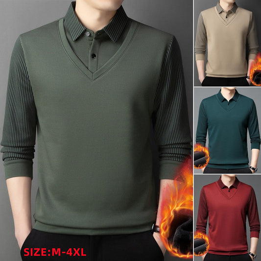 🔥👔【M-4XL】Nova moška dvodelna obleka iz imitacije šenila 2025