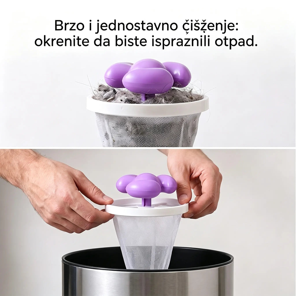 🌀6 komada ✨ Plutajući filter za perilicu rublja – Hvata vlakna, kosu i dlaku kućnih ljubimaca u svakom pranju 🧺