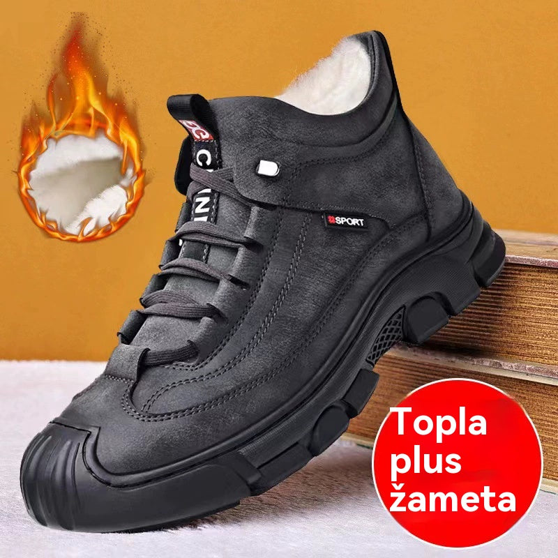 💥【39-44】[Zimsko darilo] Moški usnjeni superge z volno
