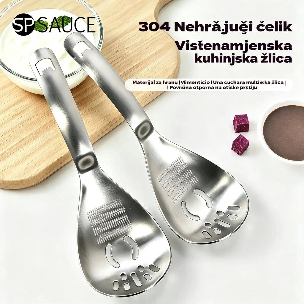 🔥50% popusta🔥🥄Višenamjenska žlica i cjedilo od nehrđajućeg čelika 304