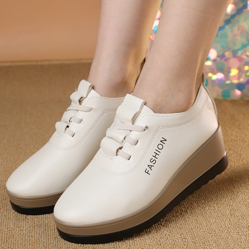 30% OFF🔥【Размери 35-42】Дамски кожени обувки с дебела подметка, нова есенна тенденция
