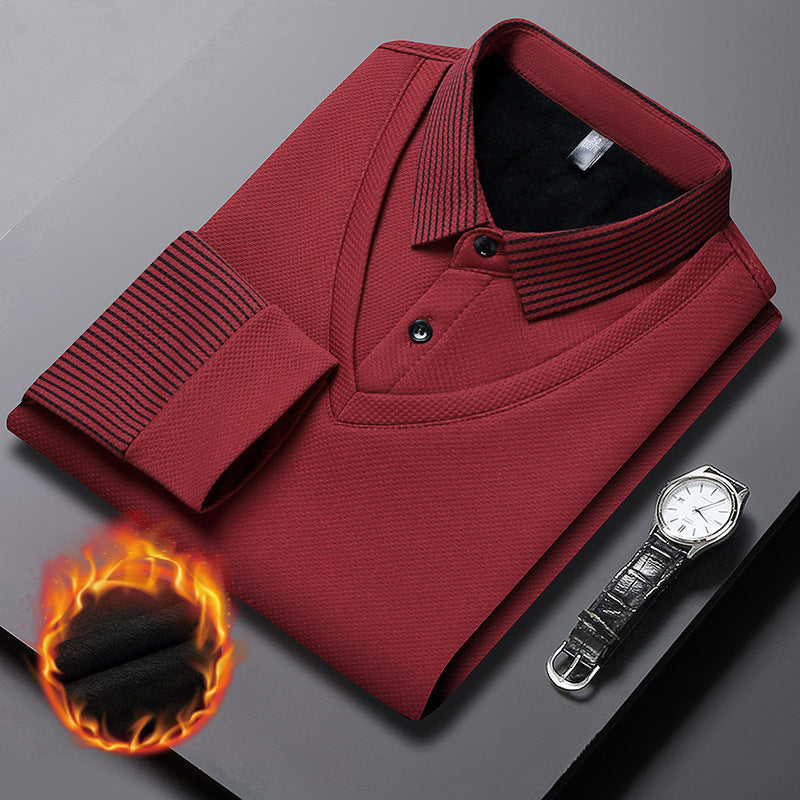 【M-4XL】Dvodijelna POLO majica s lažnim prugama