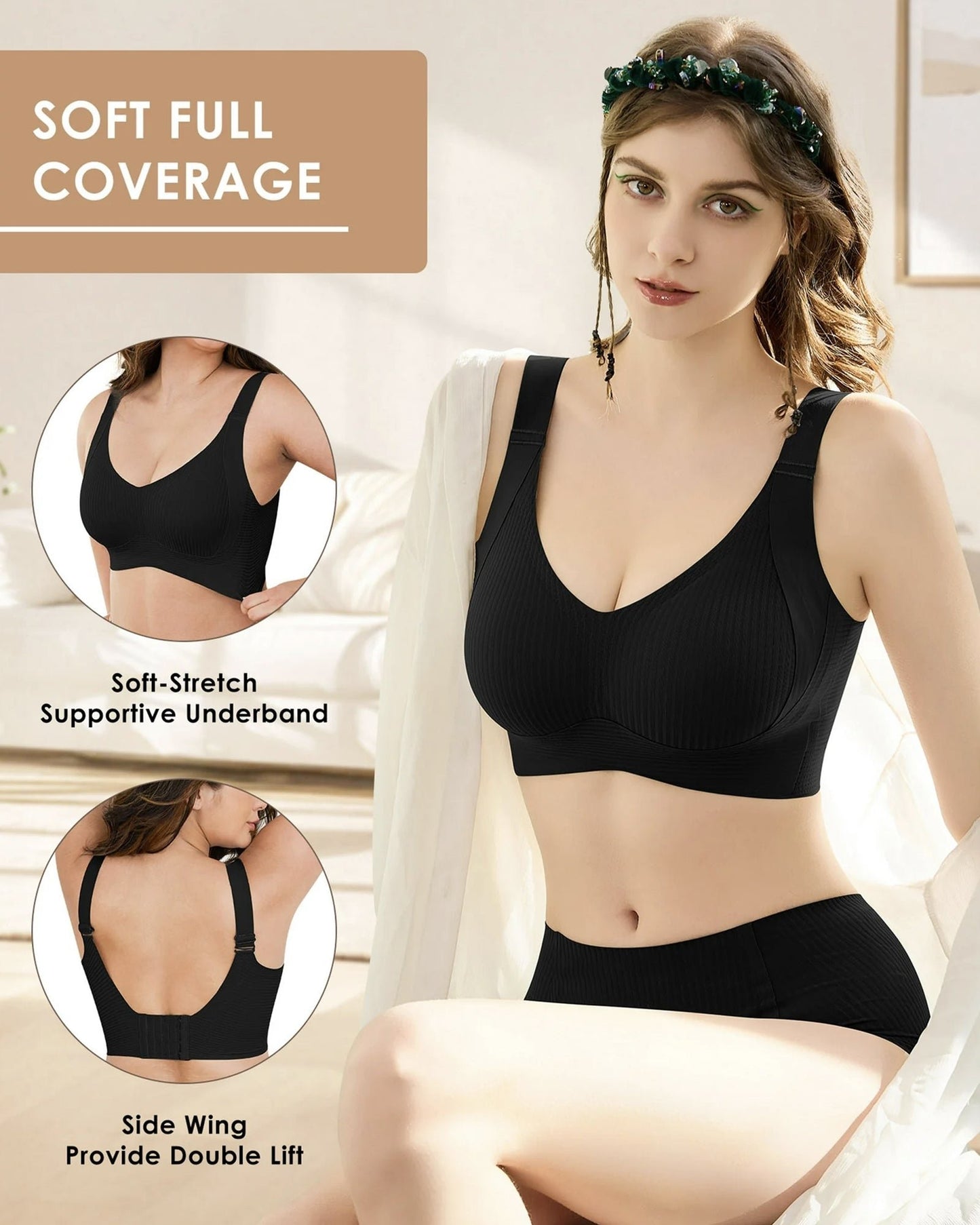 😍【Kupi enega, dobiš enega gratis】【49 % popust】【49 % popust】Ženski enodelni modrček brez rokavov❤️【40–95 kg】