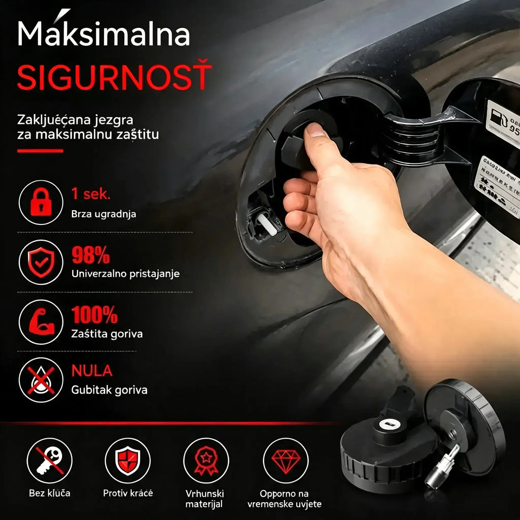 🚗🔒Izdržljiv čep spremnika goriva koji se zaključava (ključem)